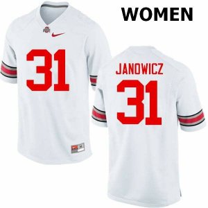 Women's Ohio State Buckeyes #31 Vic Janowicz White Nike NCAA College Football Jersey Limited FFZ4144ZL
